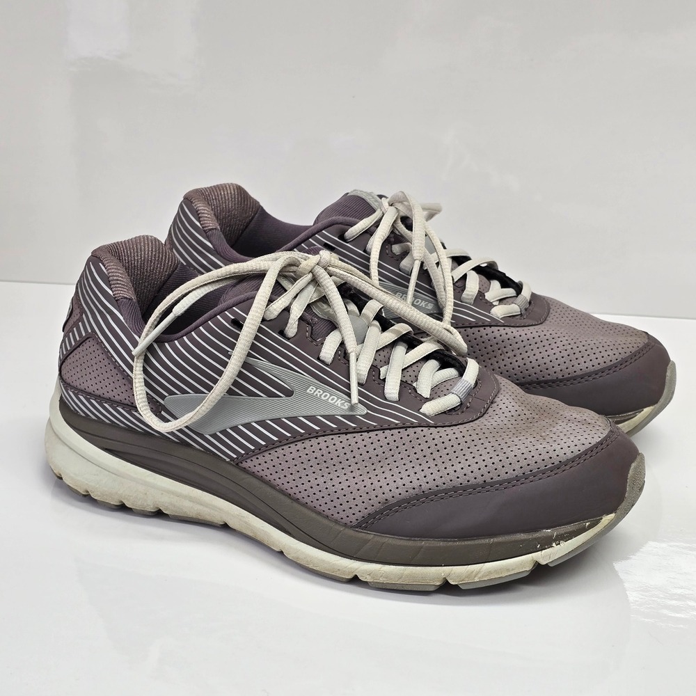 Brooks Addiction Walker Women 9.5 Grey Slip Resistant DNA Cushioning Sporty